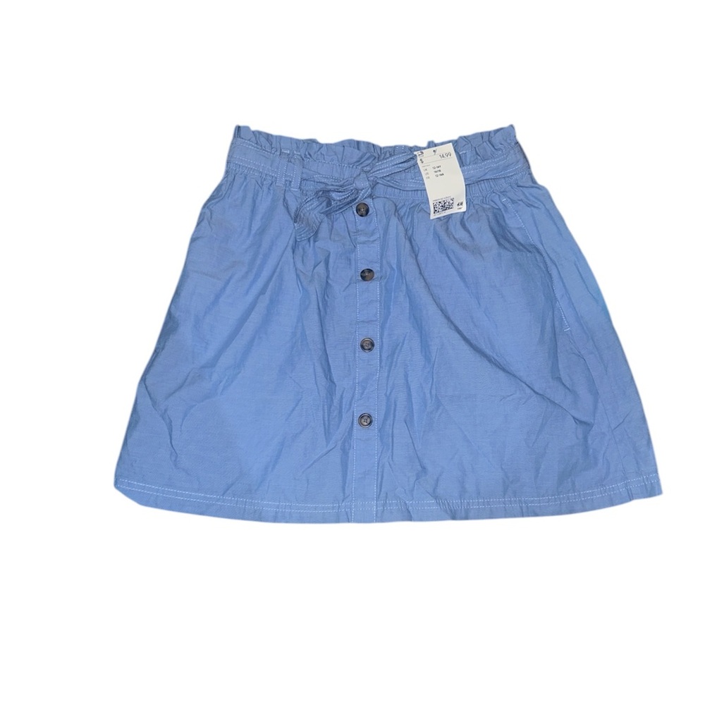 NWT H&M Blue Button-Front Skirt Size 16/18